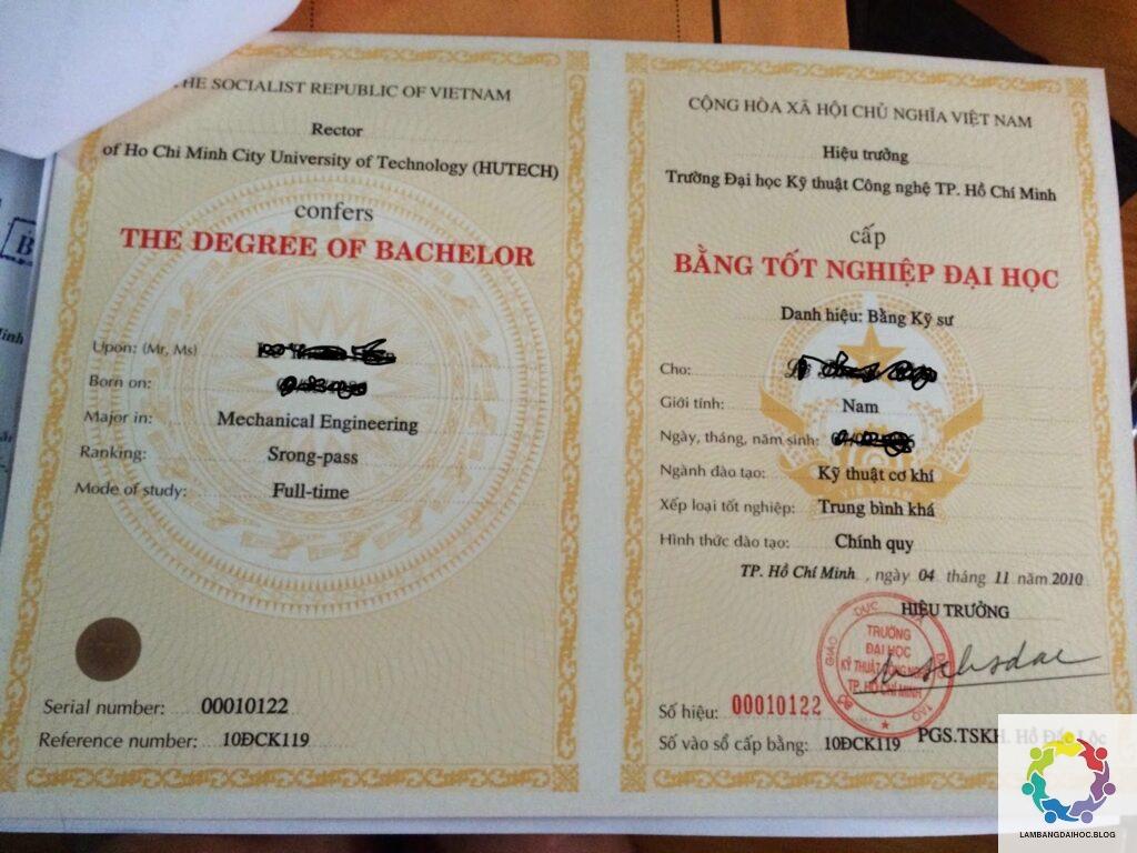 Làm Bằng Đại Học Hutech