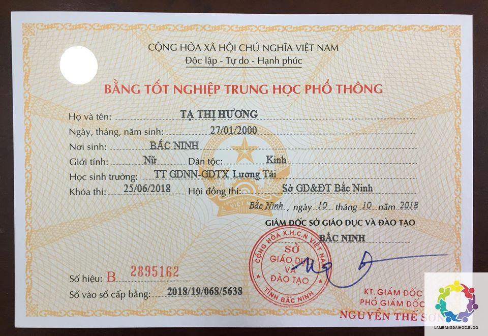 Làm Bằng THPT