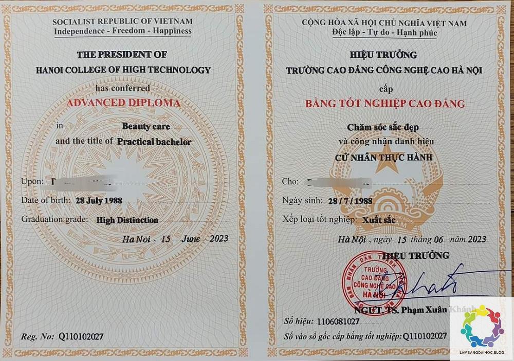 Làm bằng Cao đẳng Kỹ thuật Cao Thắng